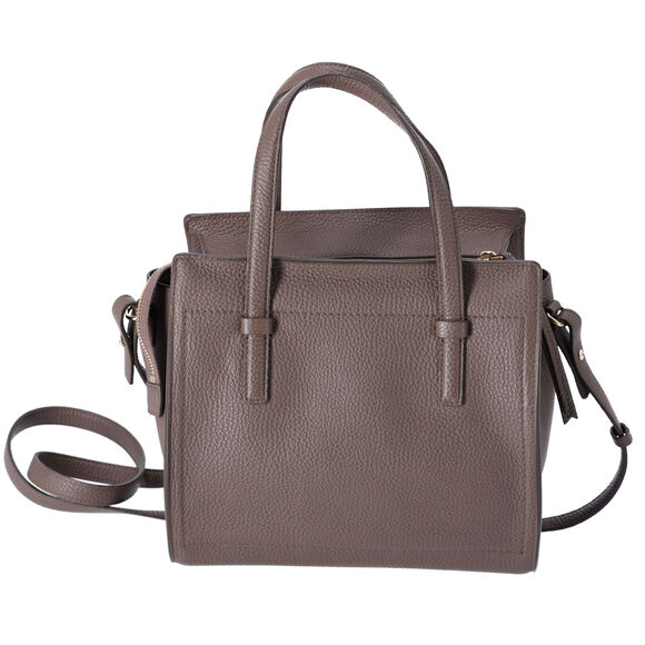 Salvatore Ferragamo Amy Handbag Gray Beige Leather Small Crossbody - Picture 3 of 8